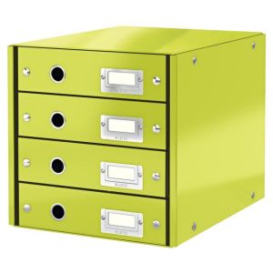 Zásuvkový box Leitz Click &amp; Store 4 zásuvky zelený