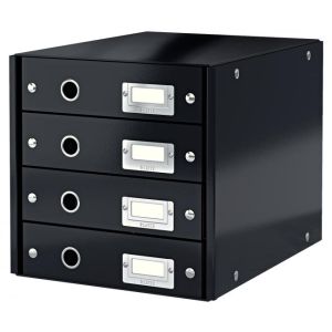 Zásuvkový box Leitz Click &amp; Store 4 zásuvky černý