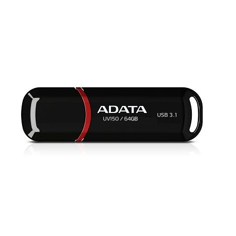 ADATA UV150/64GB/40MBps/USB 3.1/USB-A/Černá AUV150-64G-RBK