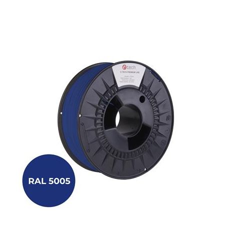 Tisková struna (filament) C-TECH PREMIUM LINE, PETG, signální modrá, RAL5005, 1,75mm, 1kg 3DF-P-PETG1.75-5005