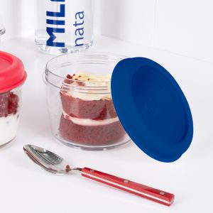 Box na potraviny kulatý MILAN Tritan (nata 624 series) 0,5L - modrý