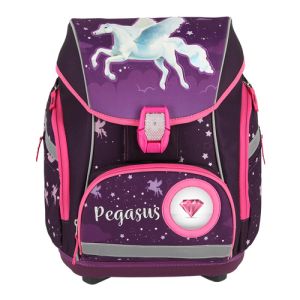 Školní batoh - 6-dílný set, PRO LIGHT PREMIUM 3D Horse, LED