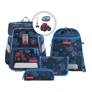 Školní aktovka SPACE pro prvňáčky - 5-dílný set, Step by Step Tractor Freddy, certifiká