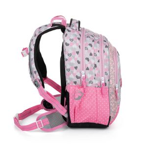 Školní batoh BagMaster Lumi 22 A - Pink / Grey