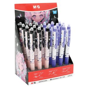Roller gelový/gumovací M&G Pink Fantasy 0,5 mm, modrá náplň (2 designy)
