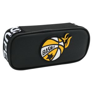 Pouzdro na pera 1-zipové s klopou, prázdné - Basket (mix 3 barev)