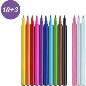 Popisovače Faber-Castell Castle set 10+3 Glitter barevné