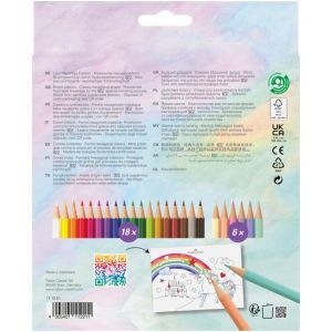 Pastelky Faber-Castell Colour Classic set 18+6 Pastel - Unicorn