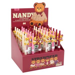 Pero gelové JUNIOR Nandy Bear 0,5 mm, modrá náplň (mix barev)