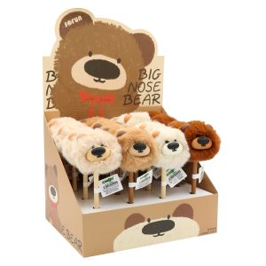 Pero gelové JUNIOR Big Nose Bear PomPom 0,7 mm, modrá náplň (mix barev)
