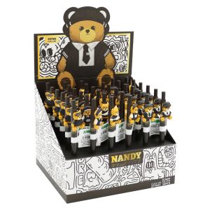 Pero gelové JUNIOR Nandy Bear 0,5 mm, modrá náplň (mix designů)