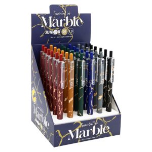 Pero kuličkové JUNIOR Marble, hrot 1,0 mm, Semi-Gel modrá náplň (mix barev)