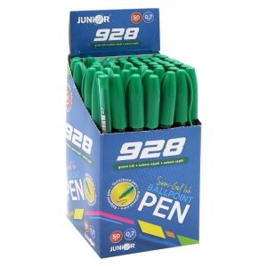 Pero kuličkové Semi-Gel 928 0,7 mm - zelená náplň