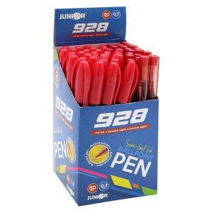 Pero kuličkové Semi-Gel 928 0,7 mm - červená náplň