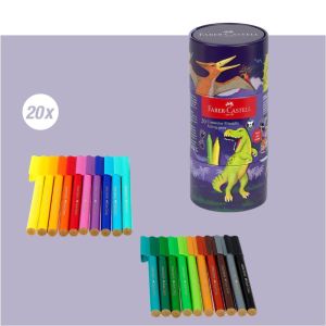 Popisovače s klipem Faber-Castell 20 ks /barev