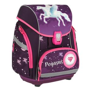 Školní batoh - 6-dílný set, PRO LIGHT PREMIUM 3D Horse, LED