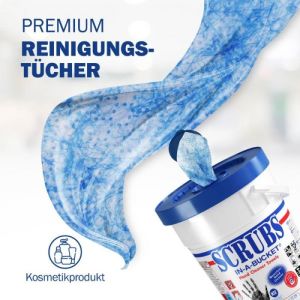 Čistící utěrky na ruce SCRUBS DY42272 v plastovém kbelíku (72 ks)