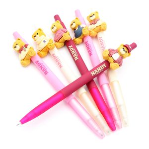 Pero gelové JUNIOR Nandy Bear 0,5 mm, modrá náplň (mix barev)