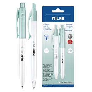 Pero kuličkové MILAN P1 Antibacterial 1,0mm + mechanická tužka Antibacterial 0,7mm