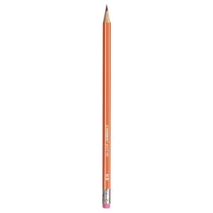 Tužka grafitová HB STABILO pencil 160 s gumou - oranžová