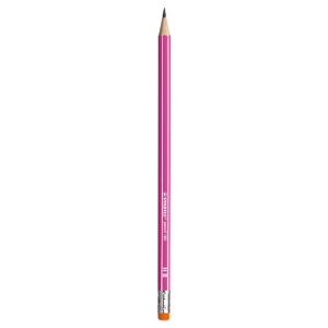 Tužka grafitová HB STABILO pencil 160 s gumou - růžová