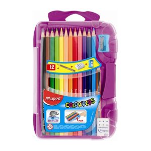 Pastelky trojhranné MAPED "COLOR`PEPS SMART BOX", 12 ks
