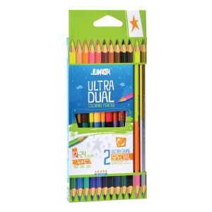 Pastelky JUNIOR dvoubarevné tříhranné 12 ks