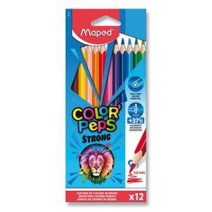 Pastelky trojhranné MAPED "COLOR&#39;PEPS STRONG" sada 12 ks