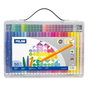 Fixy MILAN kulaté 0,5 mm MAXI - sada 50 ks kufřík