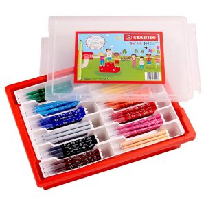 Vláknový fix STABILO Trio AZ - 144 ks box - 12 různých barev