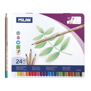 Pastelky MILAN šestihranné 3.3 mm / 24 ks metal box