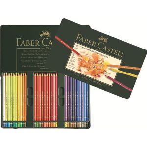 Pastelky Polychromos set 60 ks - plech