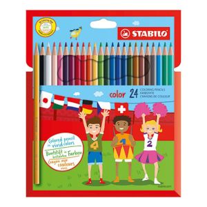 Barvičky šestihranné STABILO color, 20 ks různých barev + 4 neonové barvy