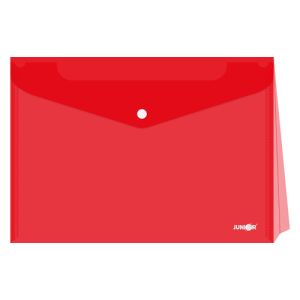 Obal s patentem - rozšiřitelný PP/A4, průhledný/červený