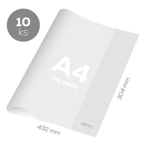 Obal na sešit A4 PVC 432x304 mm, tlustý/transparentní, 10 ks