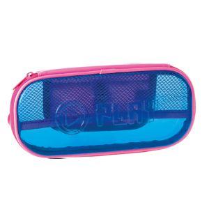 Penál B32 1-zipový s klopou, prázdný, Pink neon