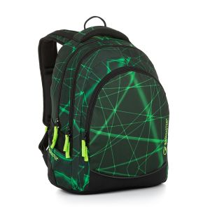 Školní batoh BagMaster Digital 22 B - zelený laser