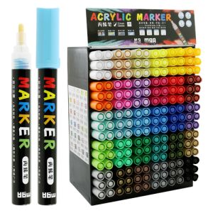 Popisovač M&G Acrylic Marker 2mm akrylový, displej mix 30 barev x 6 ks