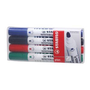 Popisovač na tabule, 2,5-3,5 mm, kuželový hrot, STABILO "Plan", mix barev