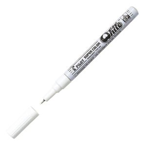 Permanentní popisovač PILOT Super Color extra tenký - bílý