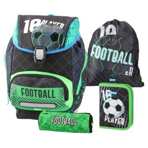 Školní batoh Logic set 4v1 - Neon Football