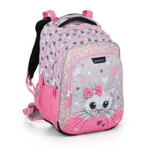 Školní batoh BagMaster Lumi 22 A - Pink / Grey
