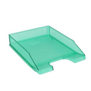 Zásuvka odkládací PP A4 - zelená transparentní
