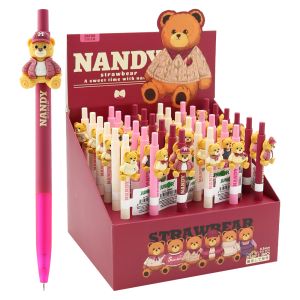 Pero gelové JUNIOR Nandy Bear 0,5 mm, modrá náplň (mix barev)