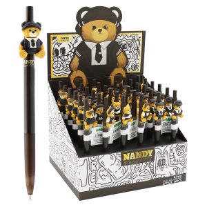 Pero gelové JUNIOR Nandy Bear 0,5 mm, modrá náplň (mix designů)