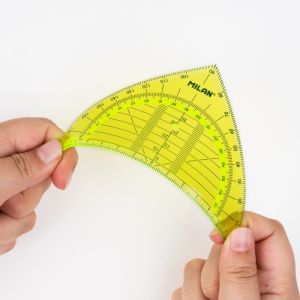 Úhloměr 14 cm MILAN Flex&Resistant (Acid série) - žlutý