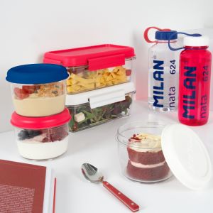 Box na potraviny kulatý MILAN Tritan (nata 624 series) 0,5L - růžový