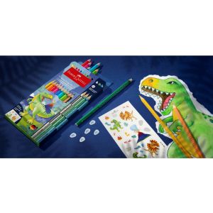 Pastelky Faber-Castell Colour Grip set 10+3 Metallic - Dino