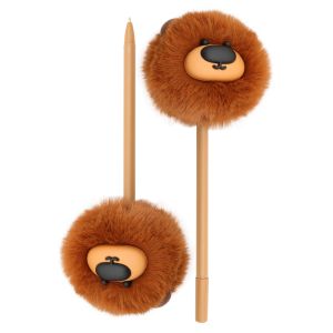 Pero gelové JUNIOR Big Nose Bear PomPom 0,7 mm, modrá náplň (mix barev)