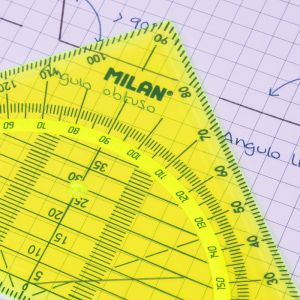 Úhloměr 14 cm MILAN Flex&Resistant (Acid série) - žlutý